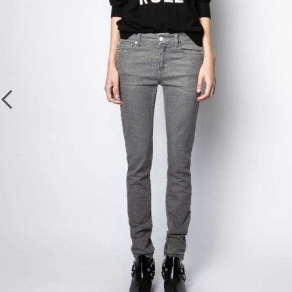Zadig & Voltaire Eva Gris Jeans skinny Jeans‎ stretch gray jeans 24